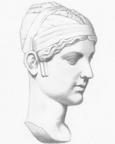 Roman Empress Faustina, third Bargue drawing