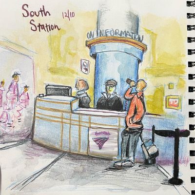 South station bustle with @uskboston