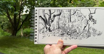 Before #iscrewitup #with #watercolor #urbansketchers #walktosee