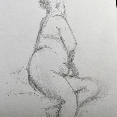 My first time drawing from a live model