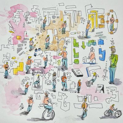 #figures and #shapes #watercolor #doodle