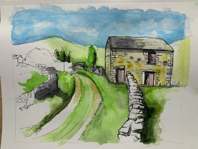 #watercolor and #ink from a fun workshop with @johnharrison and @etchr_lab