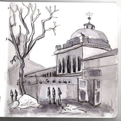 #urbansketch from a warm weekend weekend at Quincy Market with @uskboston