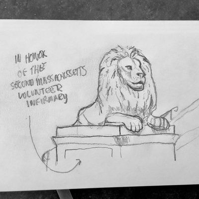 Sketch made at @bplboston #urbansketchers #uskboston