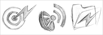 Live Bookmark icon sketches by Stephen Horlander