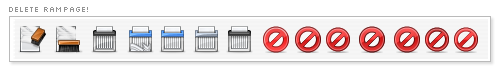 Thunderbird delete icon variations